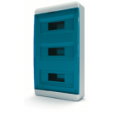 Tekfor бокс навесной 36 мод. IP41, прозрачная синяя дверца