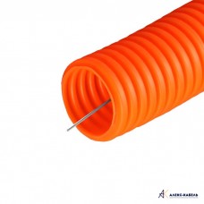 Труба гофр. 50мм ПНД(оранжевая) с зондом негорючая (20м)