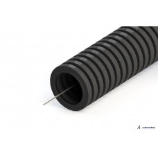 Труба гофр. 32мм ПНД (черная) с зондом легкая (25м)
