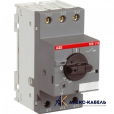 ABB автоматический выключатель MS116-16.0 16 кА с регулир. тепловой защитой 10A-16А Класс тепл. расцепит. 10 