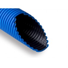 Труба двухстенная ПНД/ПВД 90/76мм синия (50м) с зондом